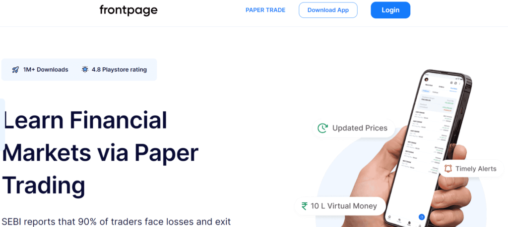Front Page Paper Trading App Review 2024